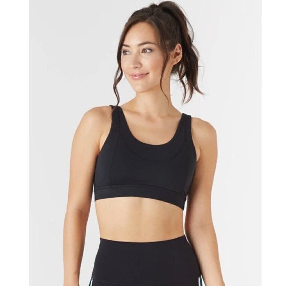 Glyder Black Incline Sports Bra Jazzercise XS NWT